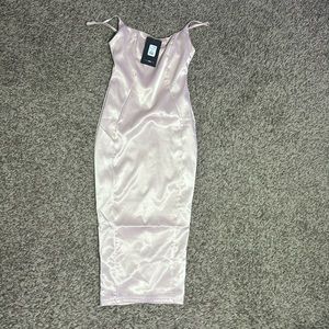 Fashion Nova champagne maxi dress
